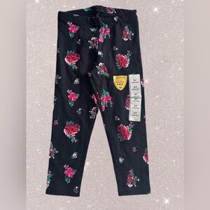Cat & Jack Black Floral Leggings.